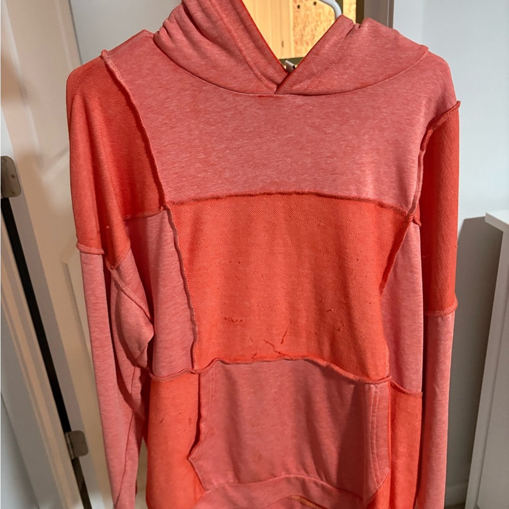 Women's Pink Patchwork Hoodie